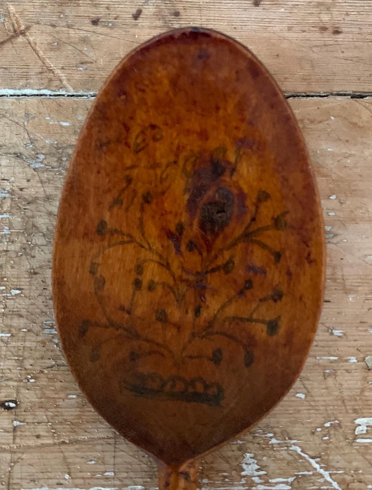 Set of 9 Different Pieces 19th Century Hand Carved Spoons For Sale at