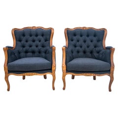 Set of Antique Armchairs, Northern Europe, circa 1920, After Renovation