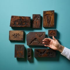 Juego De Moldes Antiguos De Cartucho De Madera Tallada Ex. Colección Tucker