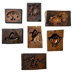 A Set Of Antique Carved Wooden Cartouche Moulds Ex. Tucker Collection