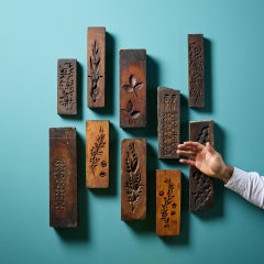 A Set Of Antique Carved Wooden Floral Moulds Ex. Tucker Collection