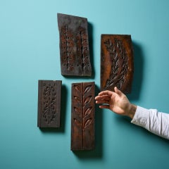A Set Of Antique Carved Wooden Floral Moulds Ex. Tucker Collection