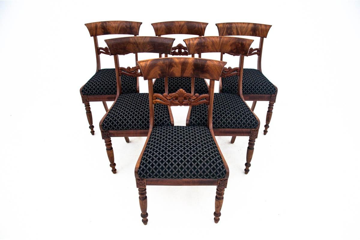 Chippendale Set of Antique Chairs from circa 1880, after Renovation