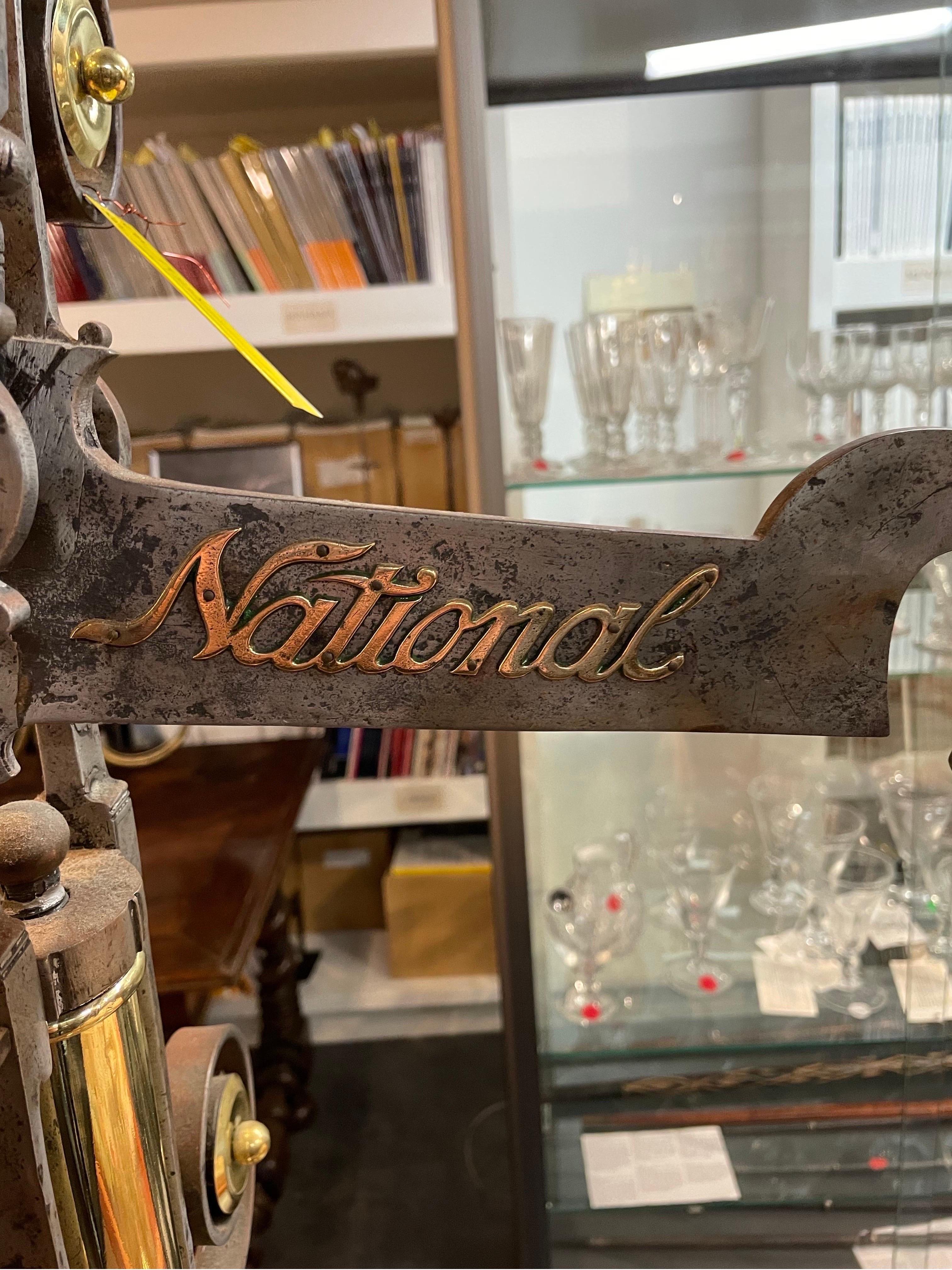 Hand-Crafted A Set of Antique English Brass and Steel Balance Beam Scales, Made by National
