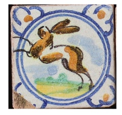 Satz antiker handverzierter spanischer Kacheln