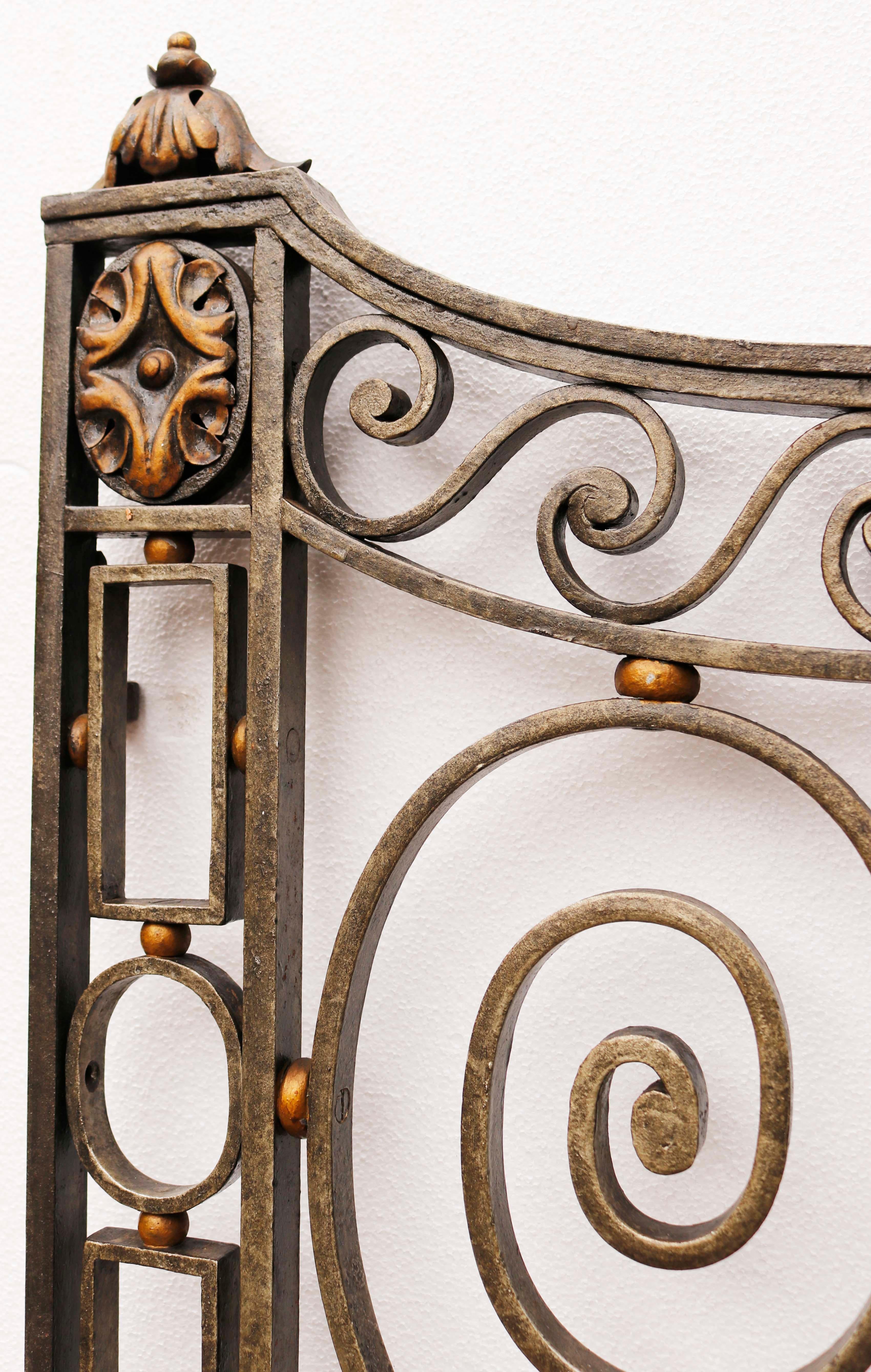 Wrought Iron Set of Antique Neoclassical Style Gates