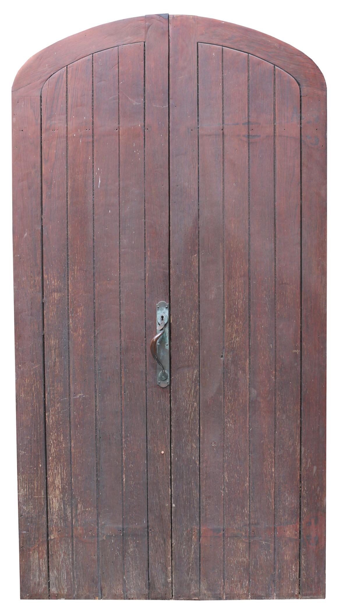 19th Century Set of Arched Oak Exterior Doors For Sale