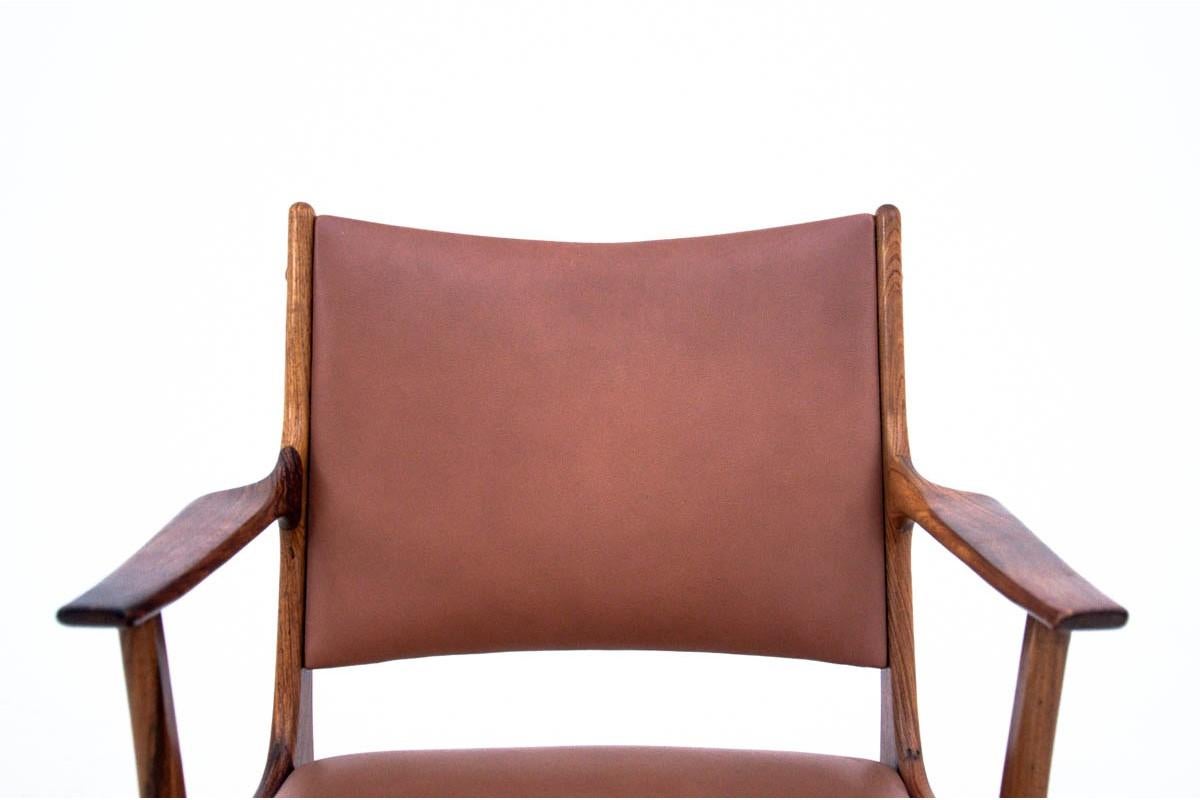 Leather A set of armchairs, Denmark, 1960s For Sale