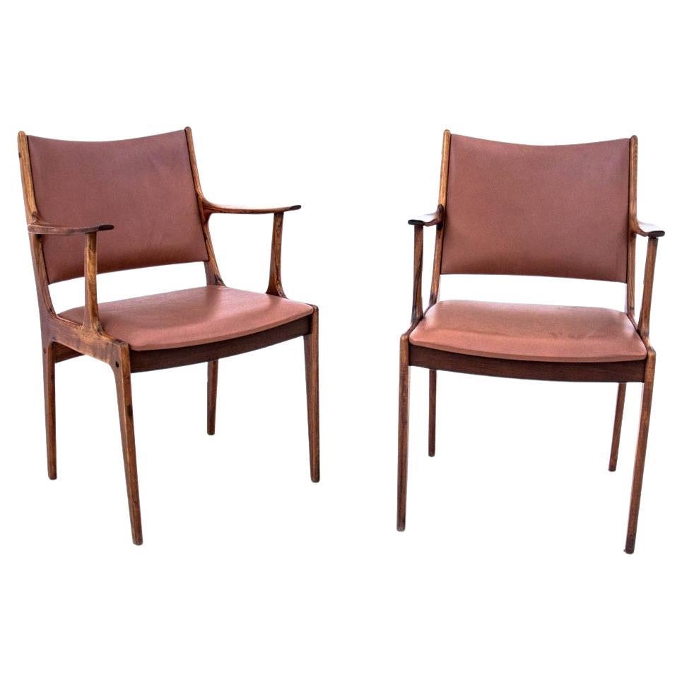 A set of armchairs, Denmark, 1960s For Sale