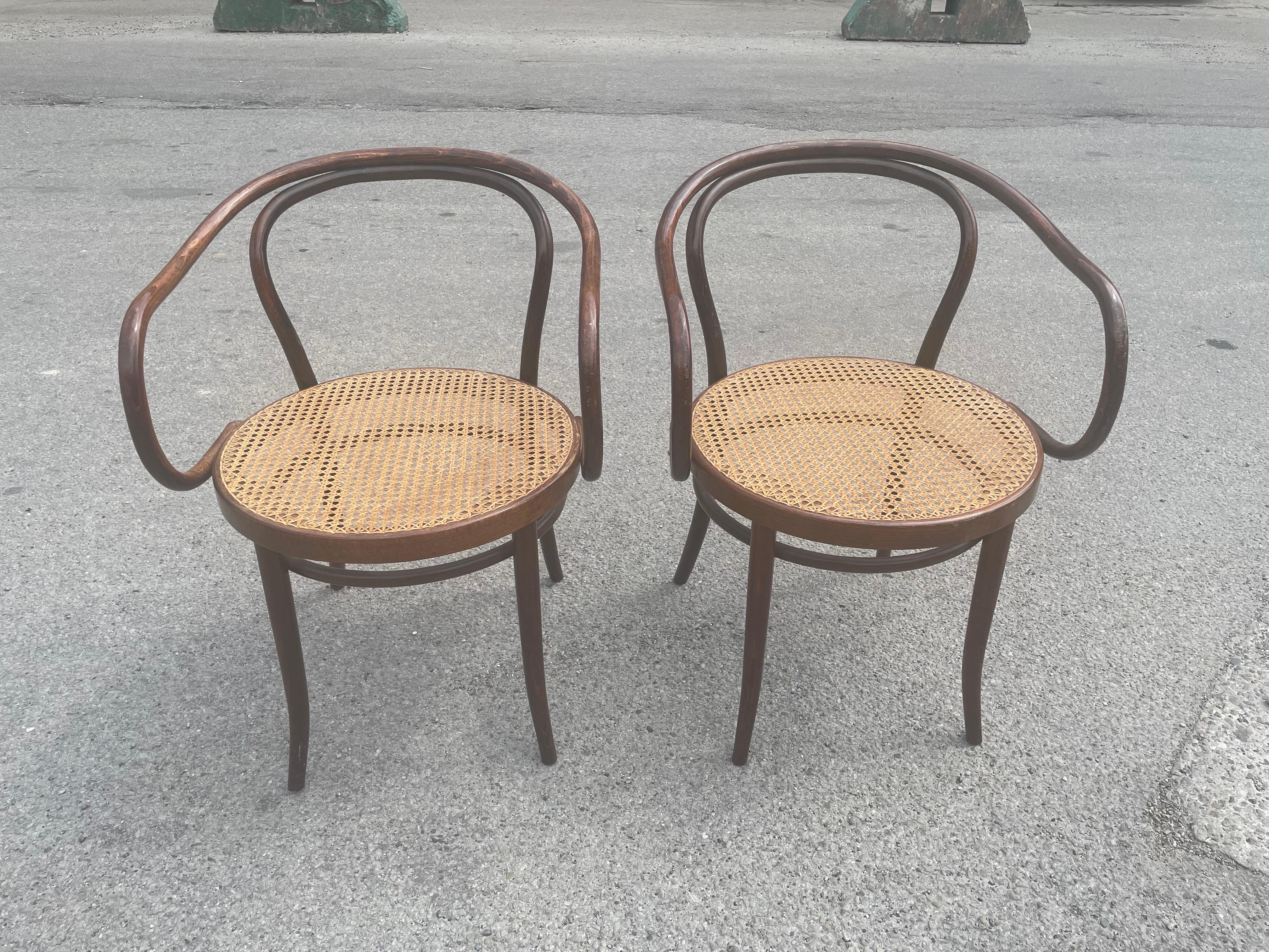 Set of Armchairs Designed by Thonet and Manufactured by Ligna in the 1950s For Sale 1