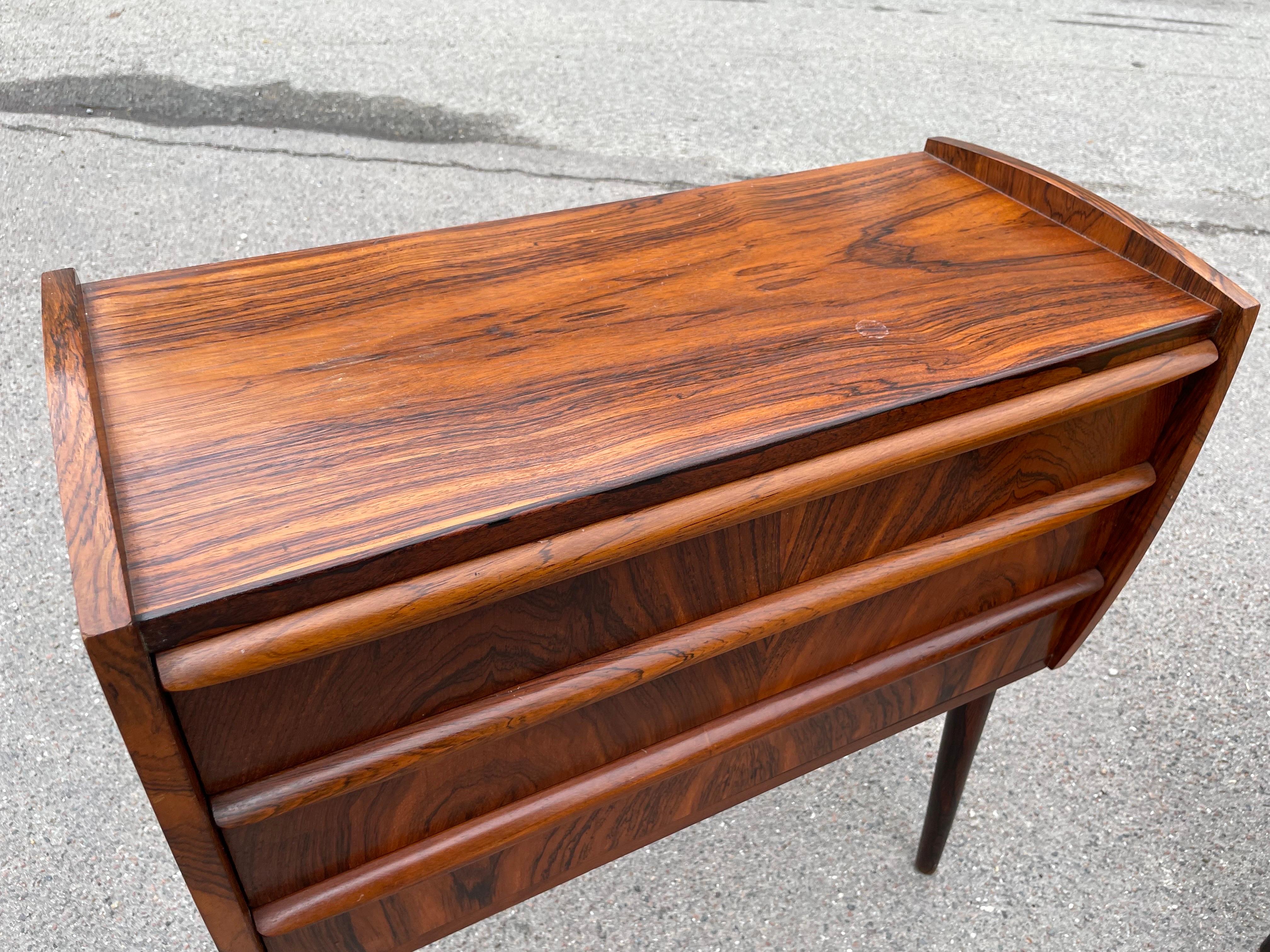 Set of Beautiful Danish Rosewood Nightstands or Dressers from the 1960's 8