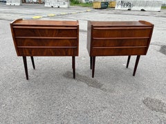 Set of Beautiful Danish Rosewood Nightstands or Dressers from the 1960's