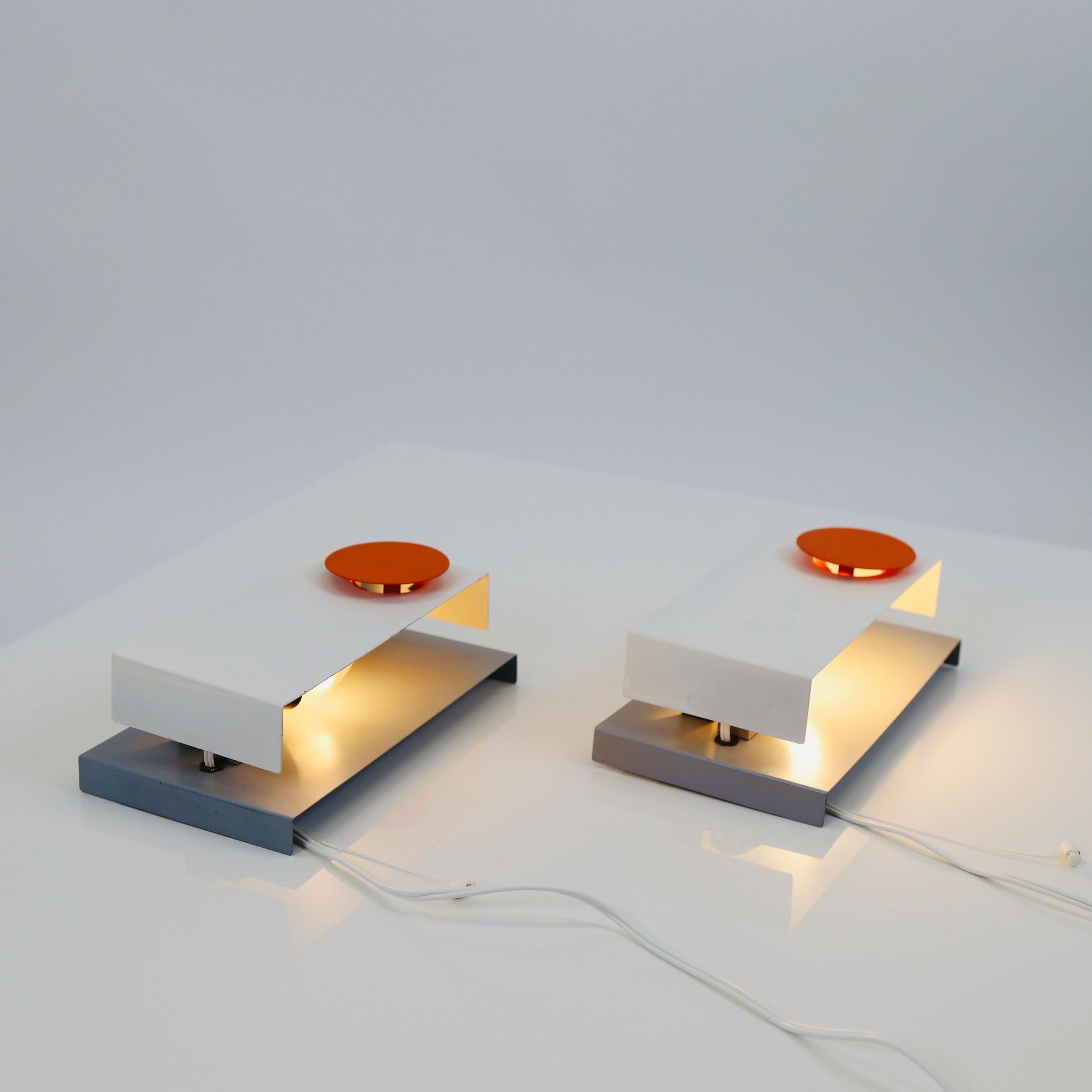 Mid-20th Century A set of Bed Lamps by Svend Aage Holm Sorensen, 1960s, Denmark For Sale