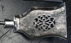 A Set of Brass & Steel Egyptian Pharaoh Fireplace Fire Irons