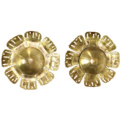 A set of Brass Wall Lamps by Svend Aage Holm Sorensen, 1960s, Denmark