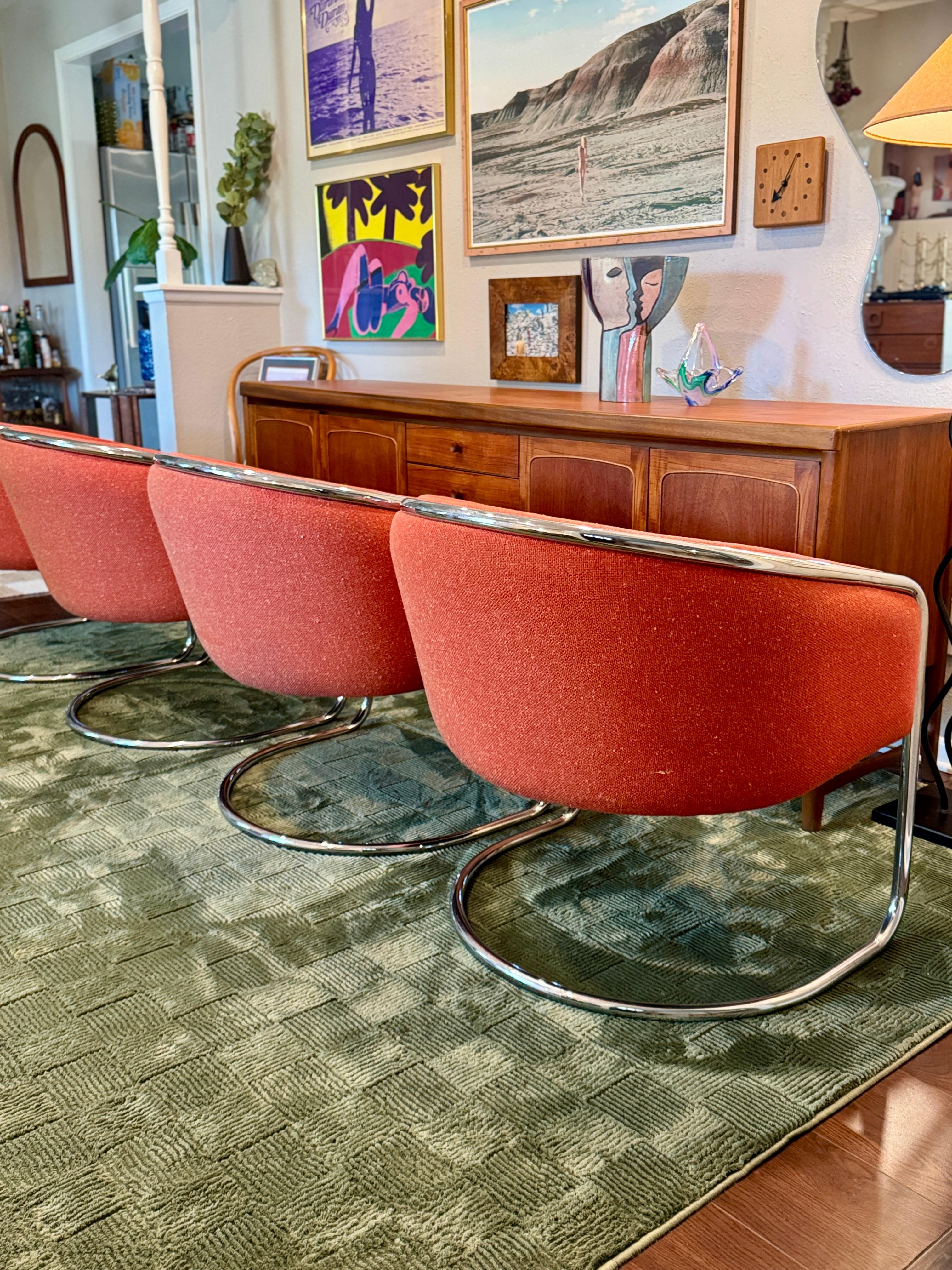 Ensemble de 2 fauteuils club chromés en porte-à-faux Anton Lorenz pour Thonet en vente 2
