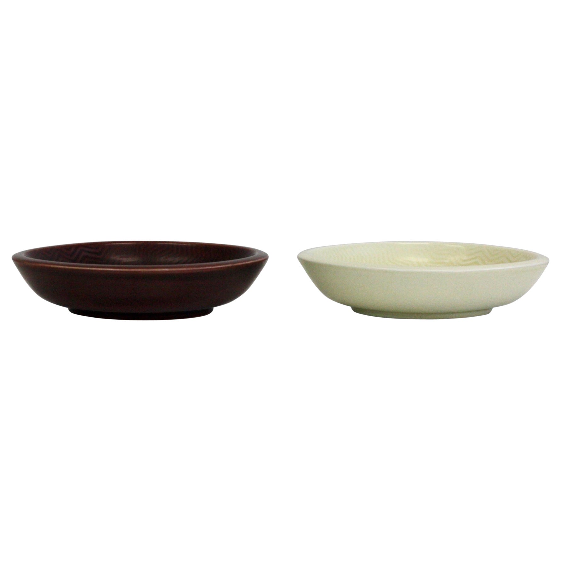A set of ceramic MARSELIS trays by Nils Thorsson for Aluminia, 1950s, Denmark