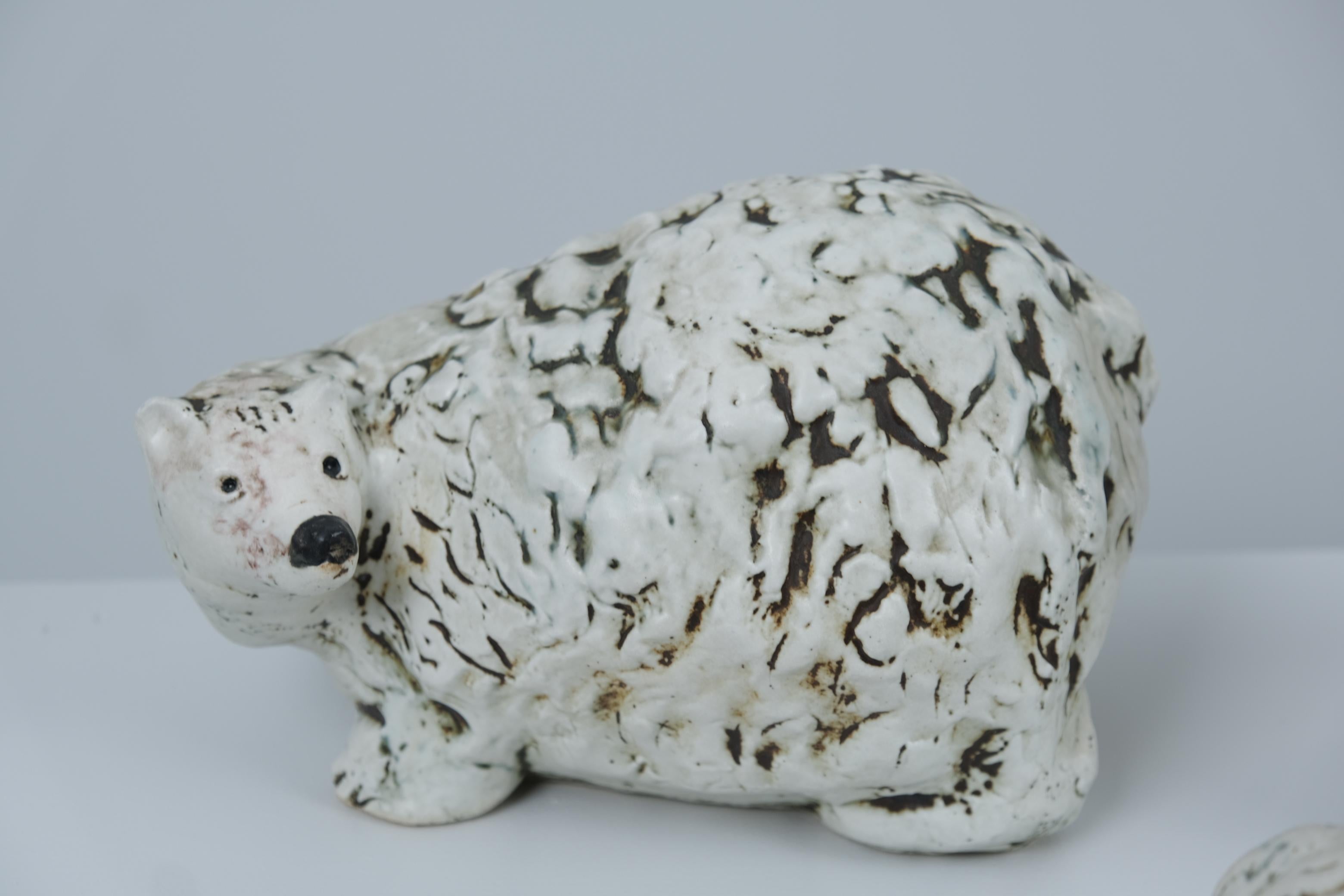 Scandinavian Modern A Set of Ceramic Animal Figurines by Henrik Allert for Pentik, 1980s For Sale