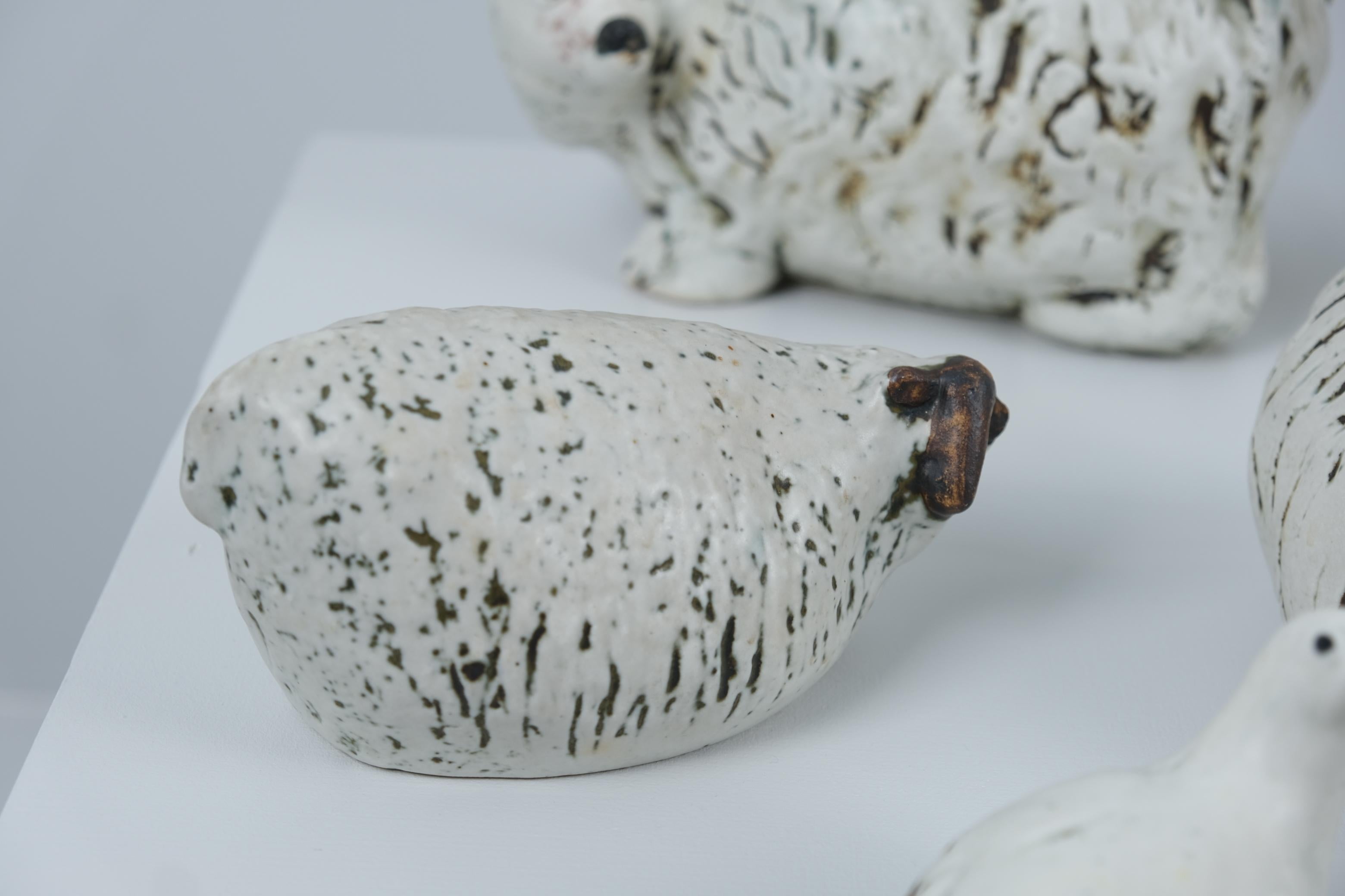 Late 20th Century A Set of Ceramic Animal Figurines by Henrik Allert for Pentik, 1980s For Sale