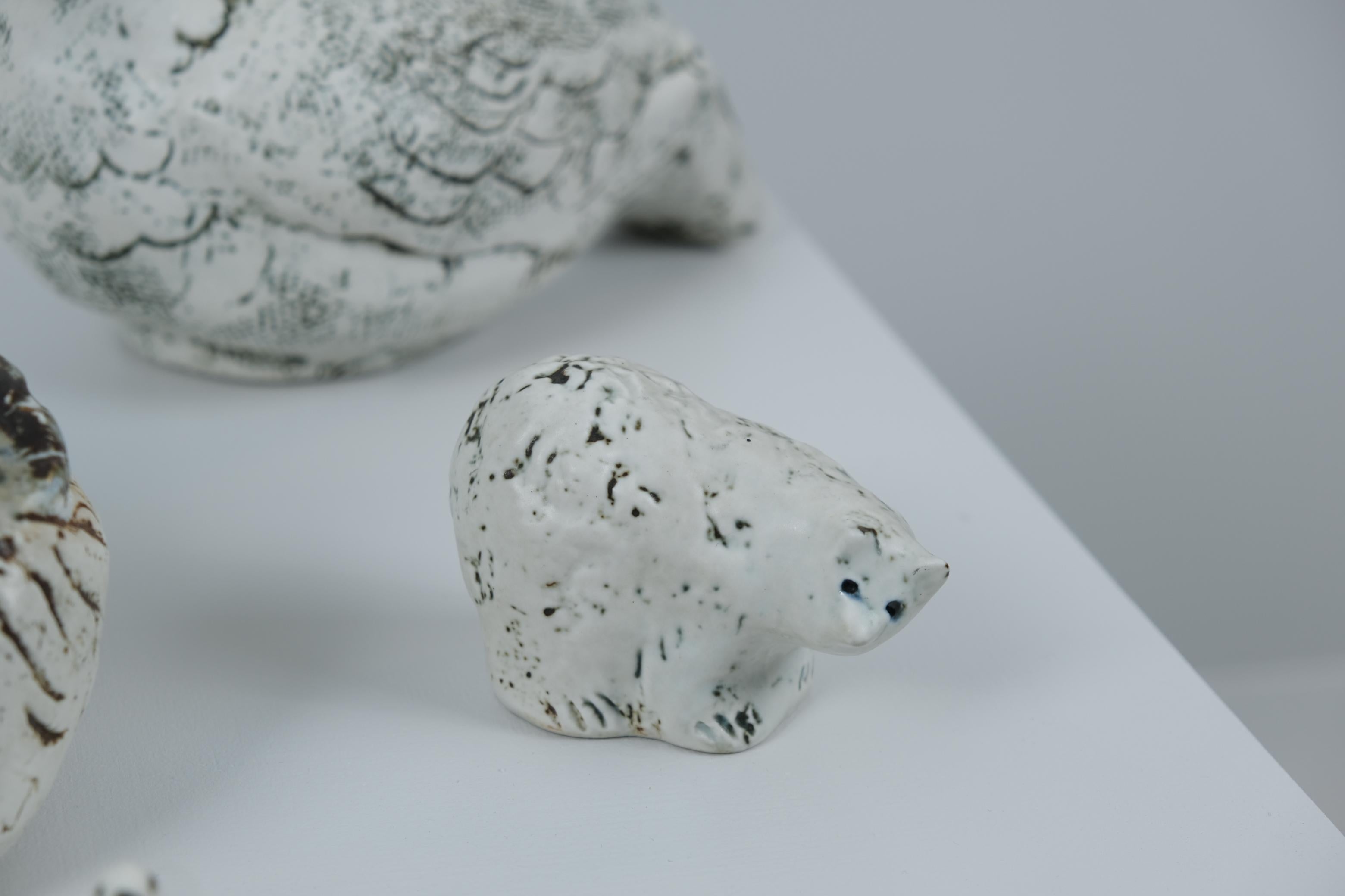 A Set of Ceramic Animal Figurines by Henrik Allert for Pentik, 1980s For Sale 1