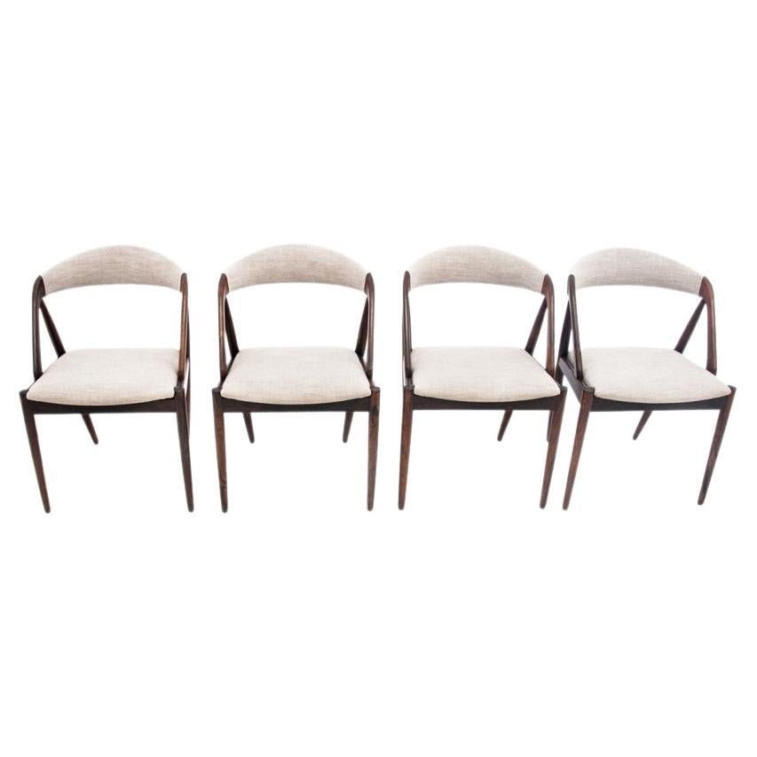 Eine Reihe von Stühlen von Kai Kristiansen aus den 1960er Jahren, Dänemark, Modell 31