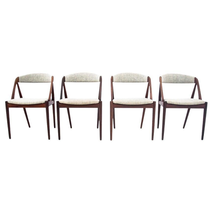 A set of chairs by Kai Kristiansen from the 1960s, Denmark, model 31. en vente
