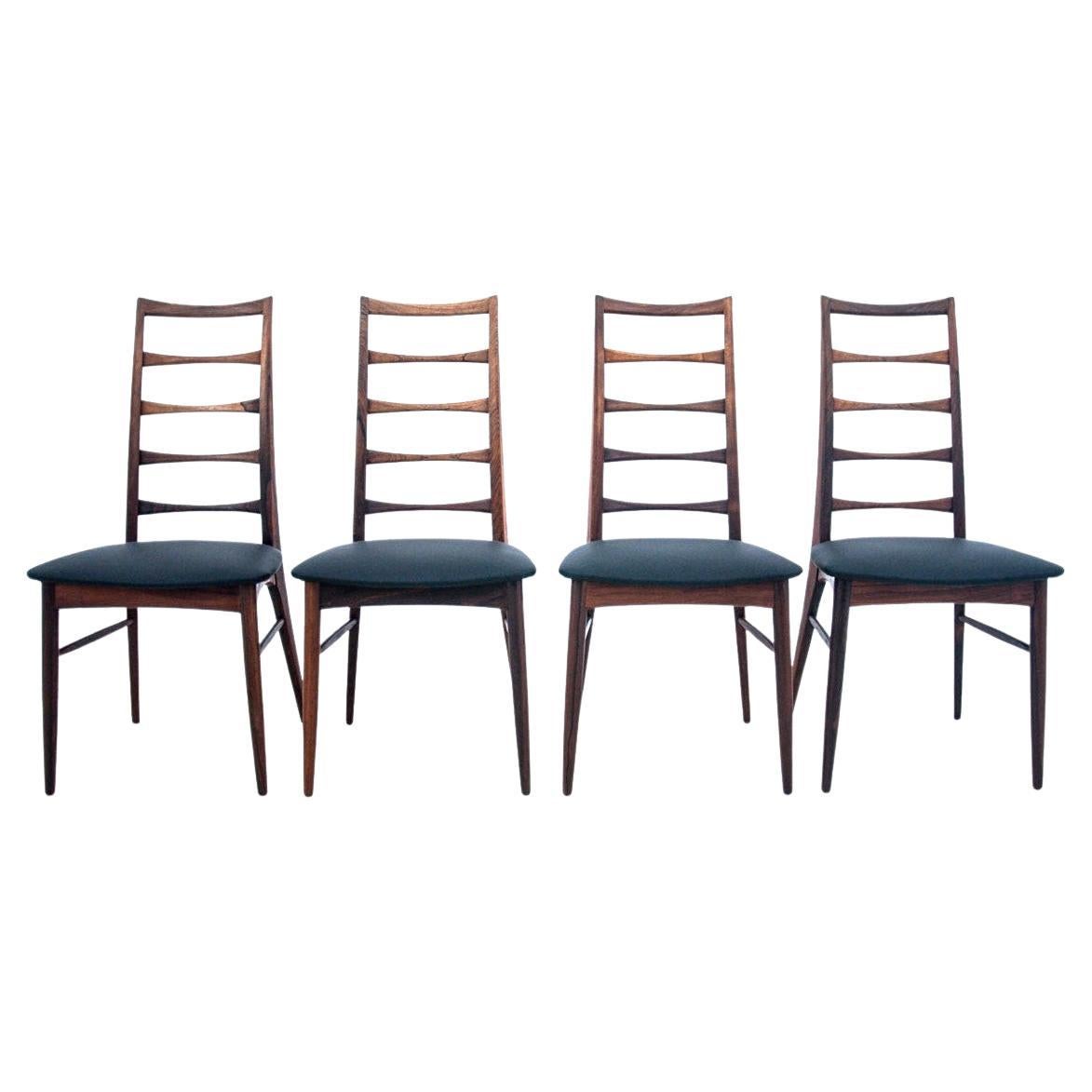 A set of chairs, Denmark, 1960s