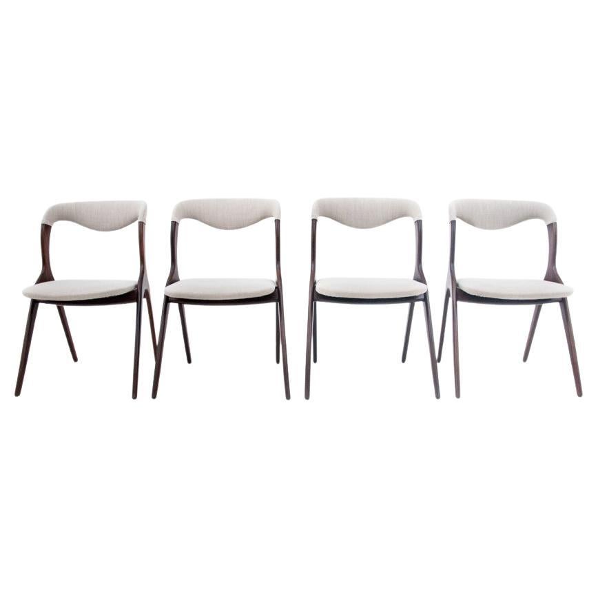 A set of chairs, Denmark, 1960s.