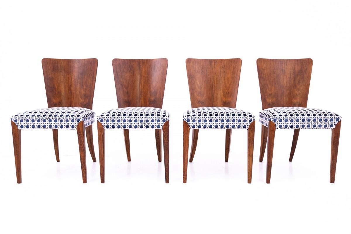 Conjunto de sillas diseñadas por J. Halabala, Checoslovaquia, años 30. Después de la renovación en venta 5