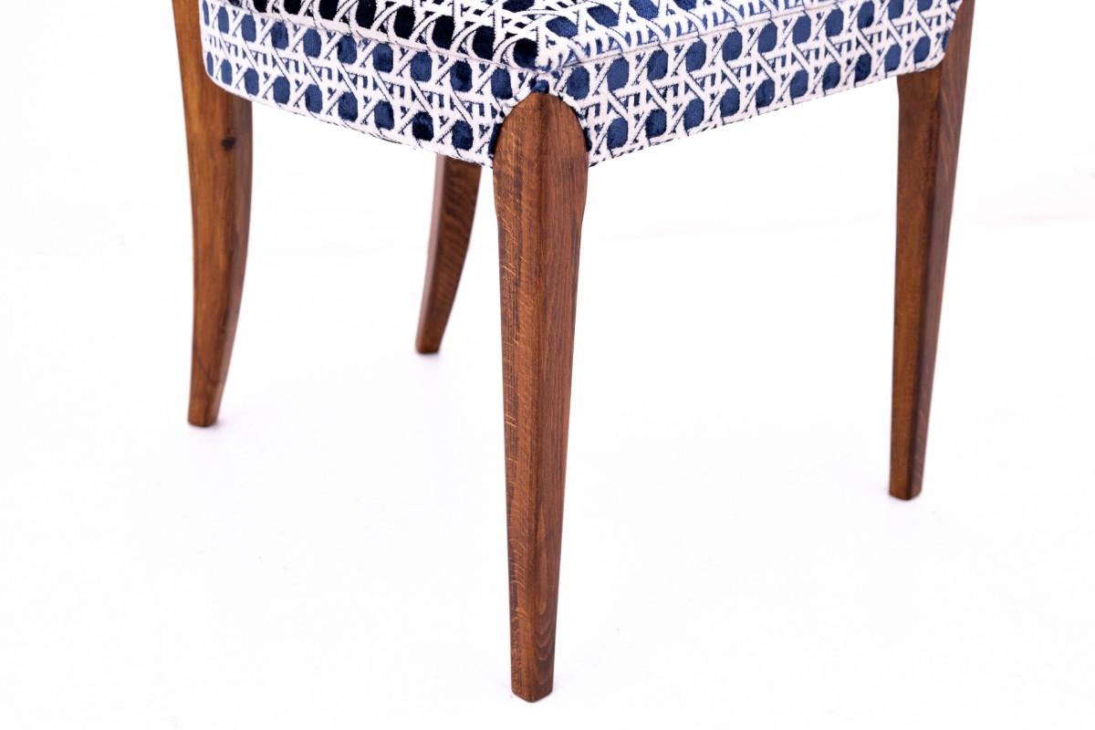Conjunto de sillas diseñadas por J. Halabala, Checoslovaquia, años 30. Después de la renovación en venta 3