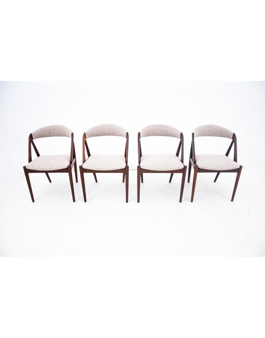 Mid-Century Modern A set of chairs designed by Kai Kristiansen from the 1960s, Denmark, model 31. For Sale