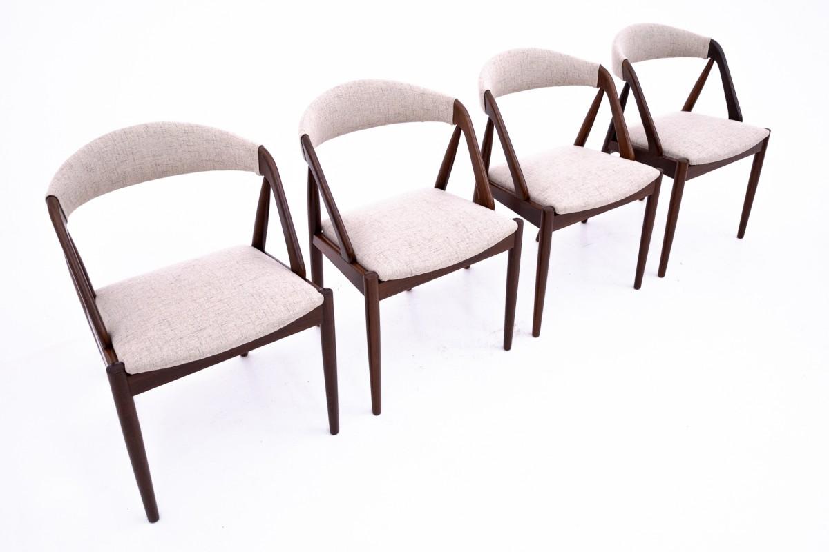 Mid-Century Modern A set of chairs designed by Kai Kristiansen from the 1960s, Denmark, model 31. For Sale