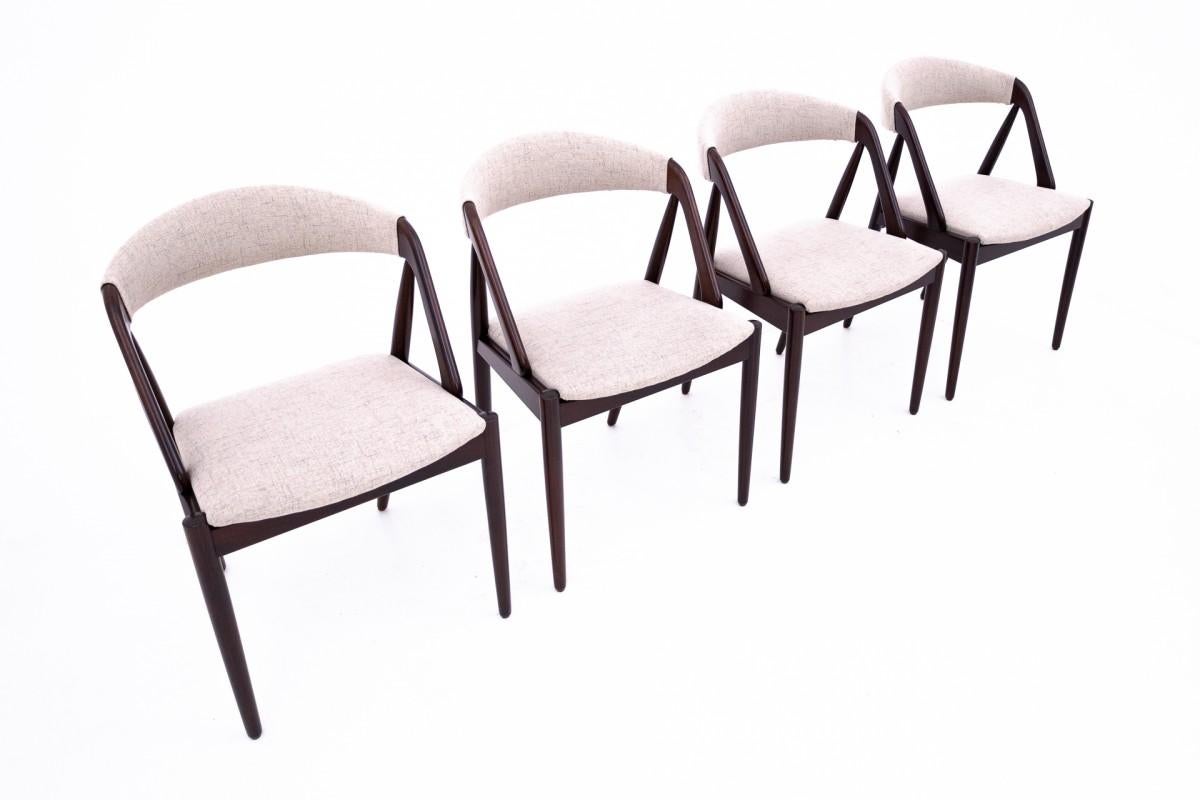 Mid-Century Modern A set of chairs designed by Kai Kristiansen from the 1960s, Denmark, model 31. For Sale