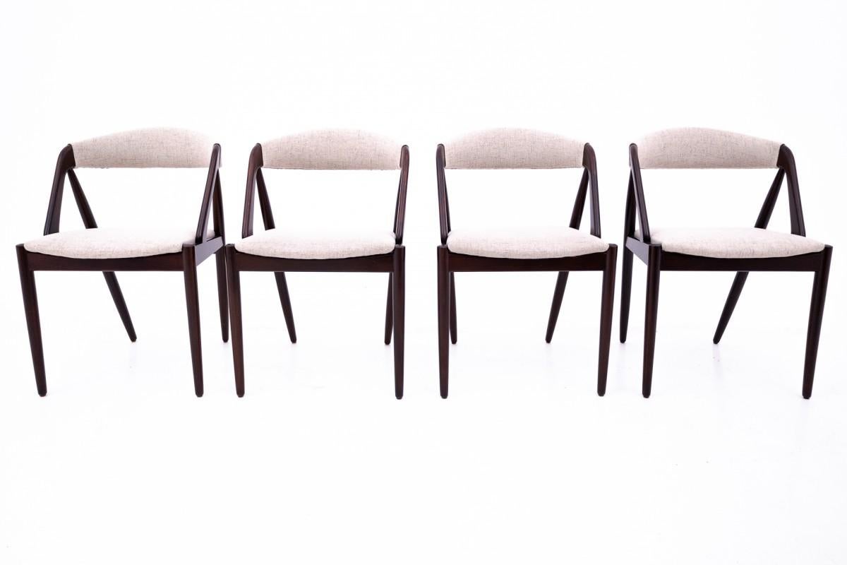 A set of chairs designed by Kai Kristiansen from the 1960s, Denmark, model 31. In Good Condition For Sale In Chorzów, PL