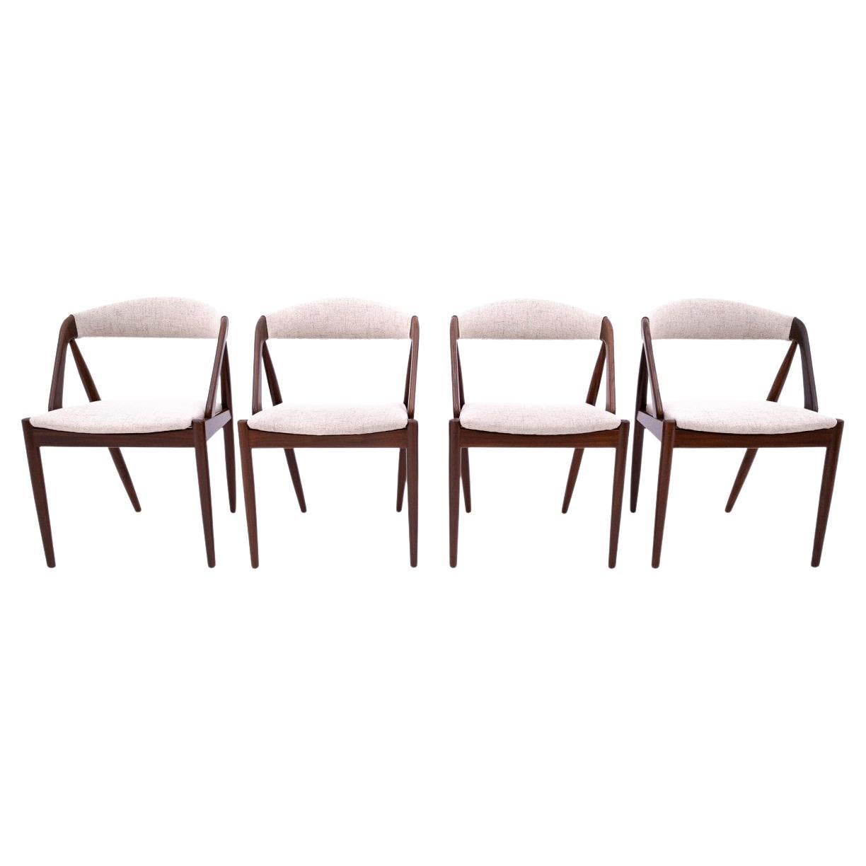 A set of chairs designed by Kai Kristiansen from the 1960s, Denmark, model 31.