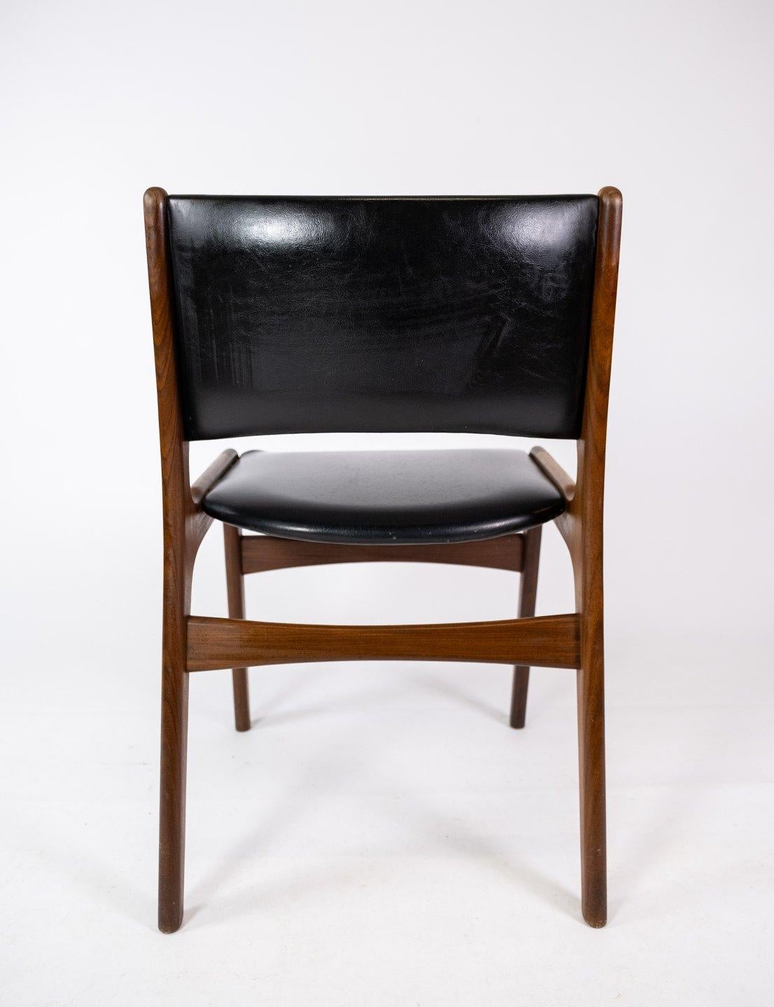 Danish Set of Chairs in Teak, Model 89, Designed by Erik Buch, 1960s