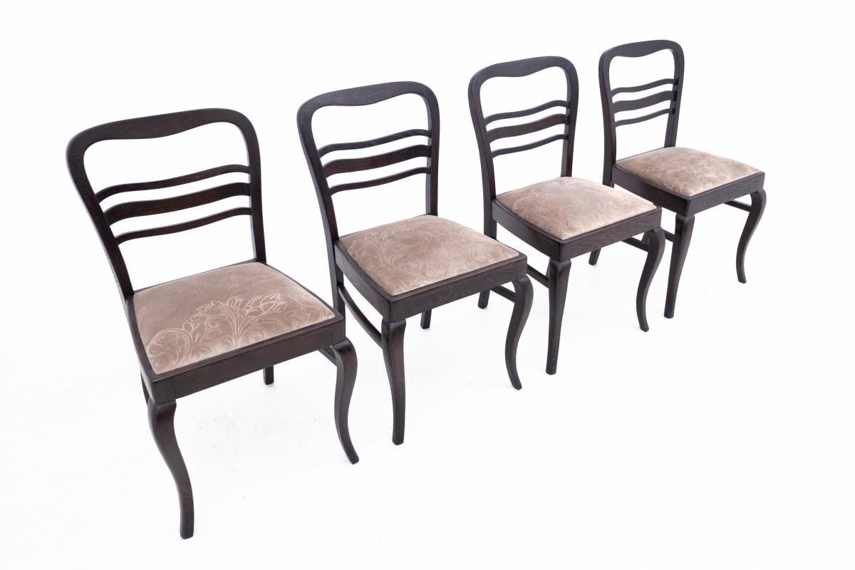Art déco Ensemble de chaises, Pologne, années 1930. en vente