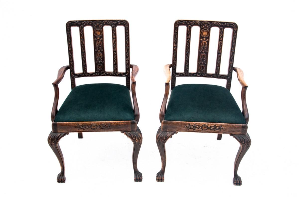 Chippendale A set of Chippendalle-style armchairs, circa 1900. After renovation. For Sale