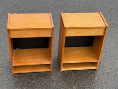 A set of Danish floating night stands or bedside tables in oak from the 1960's