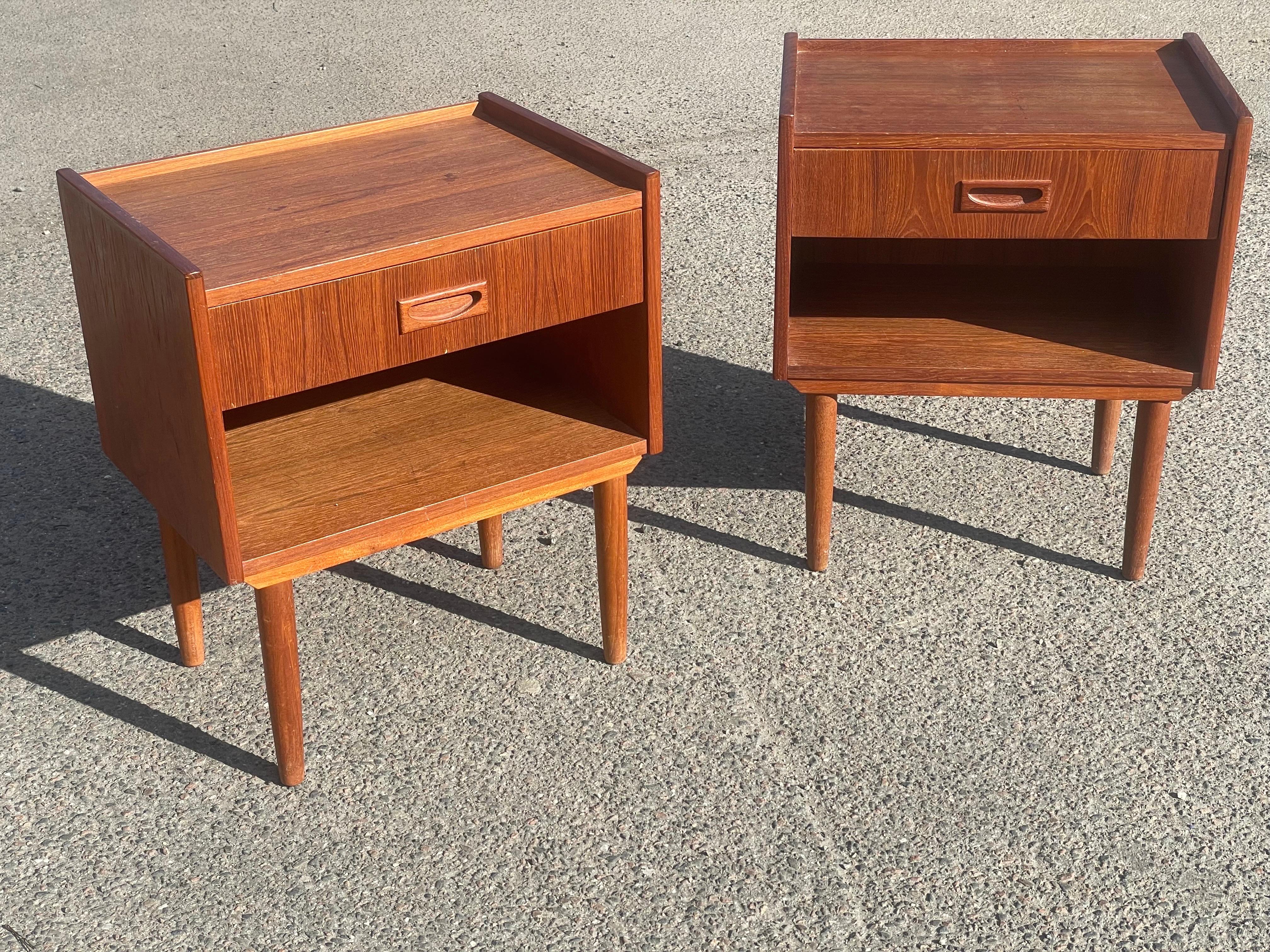 Mid-20th Century Set of Danish Mid-Century Modern Night Stands from the 1960s