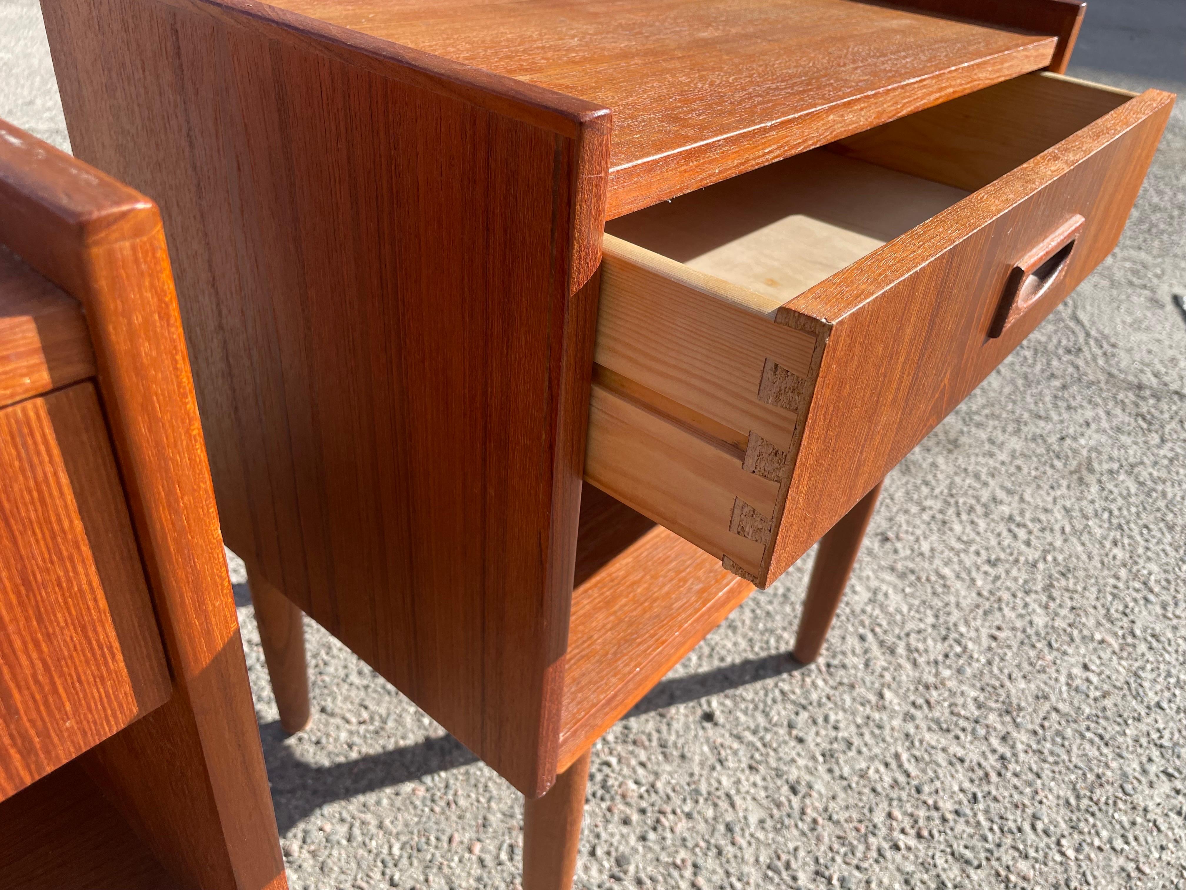 Set of Danish Mid-Century Modern Night Stands from the 1960s 1