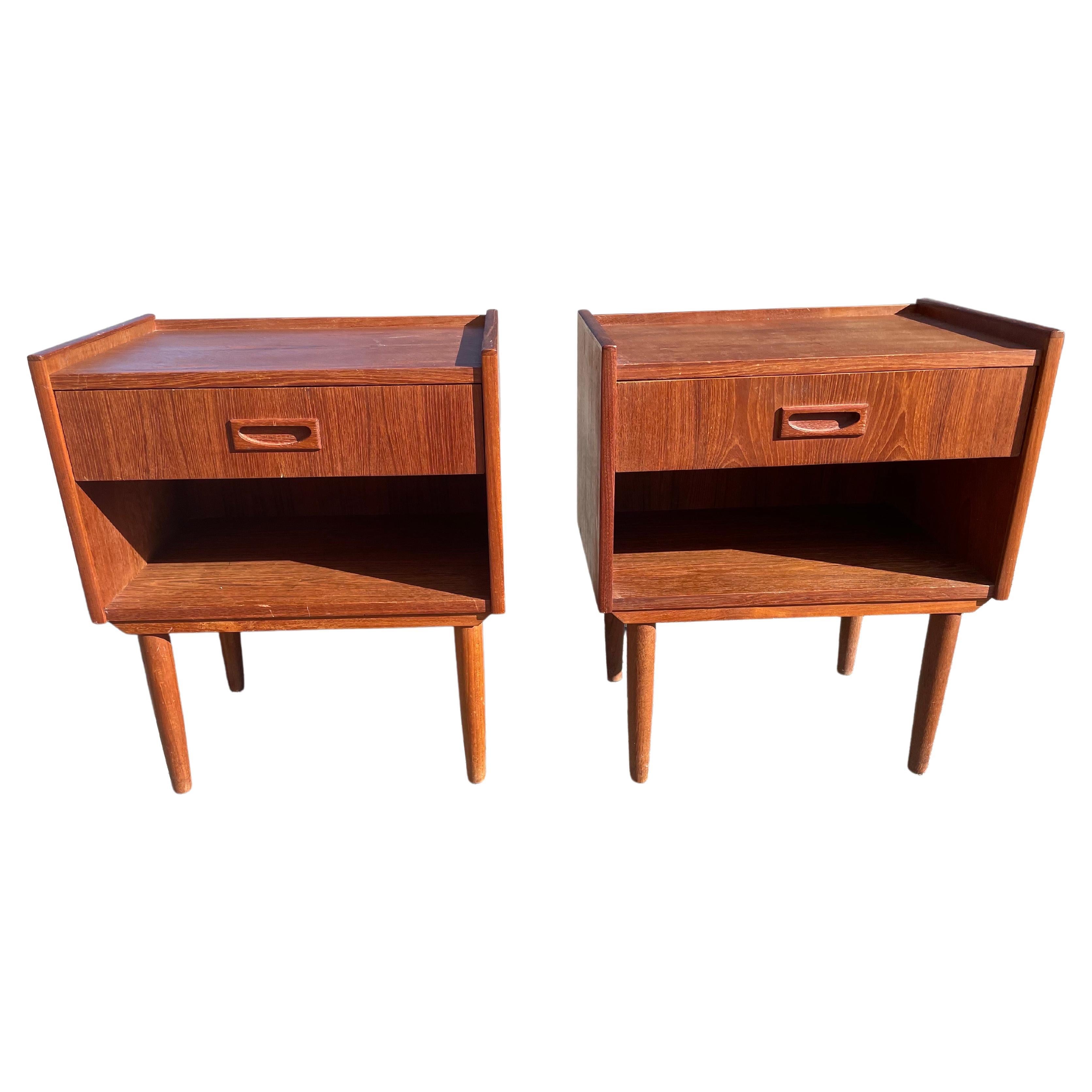 Set of Danish Mid-Century Modern Night Stands from the 1960s