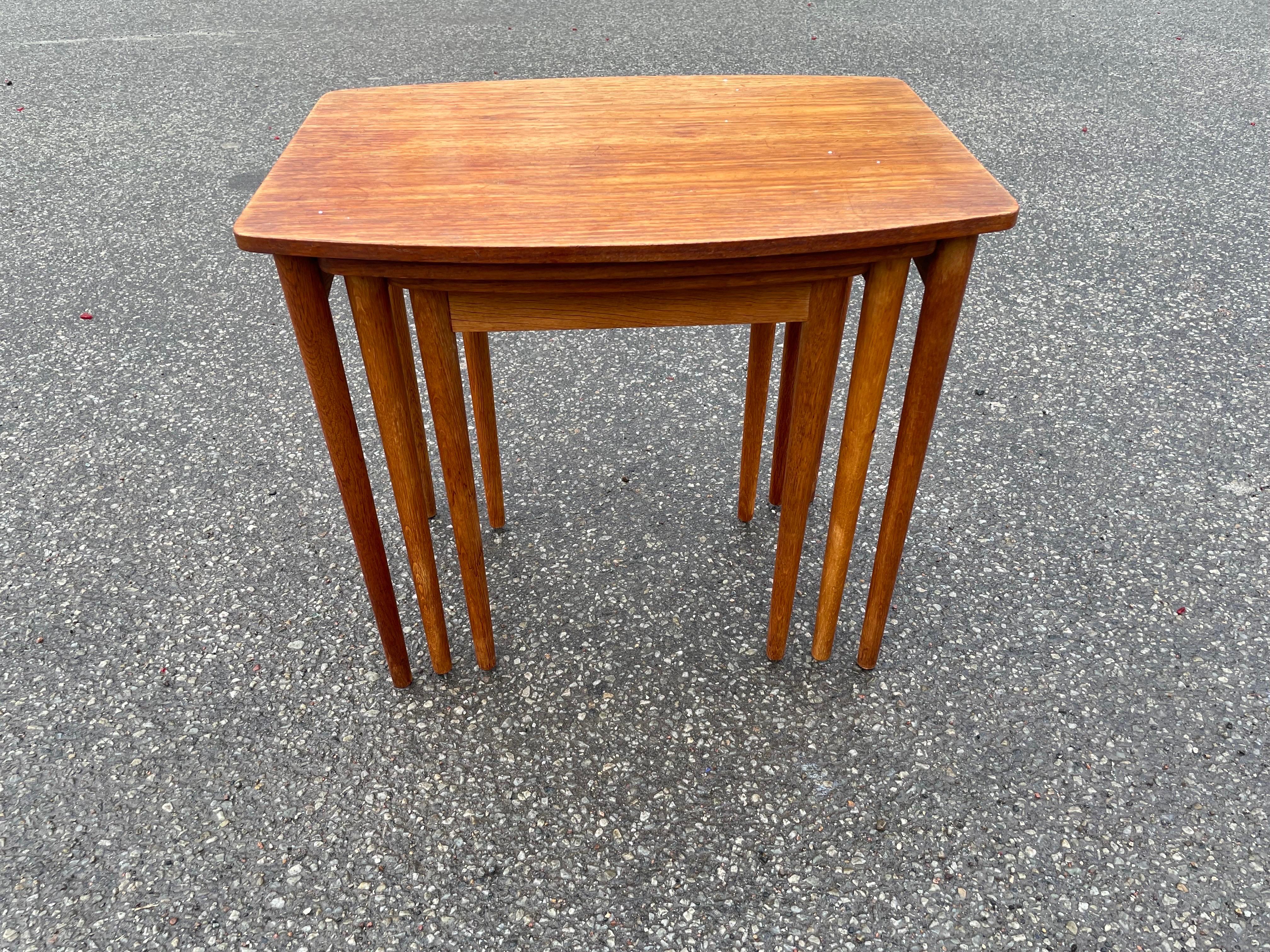 Mid-20th Century Set of Danish Nesting, Tables from the 1960´S For Sale