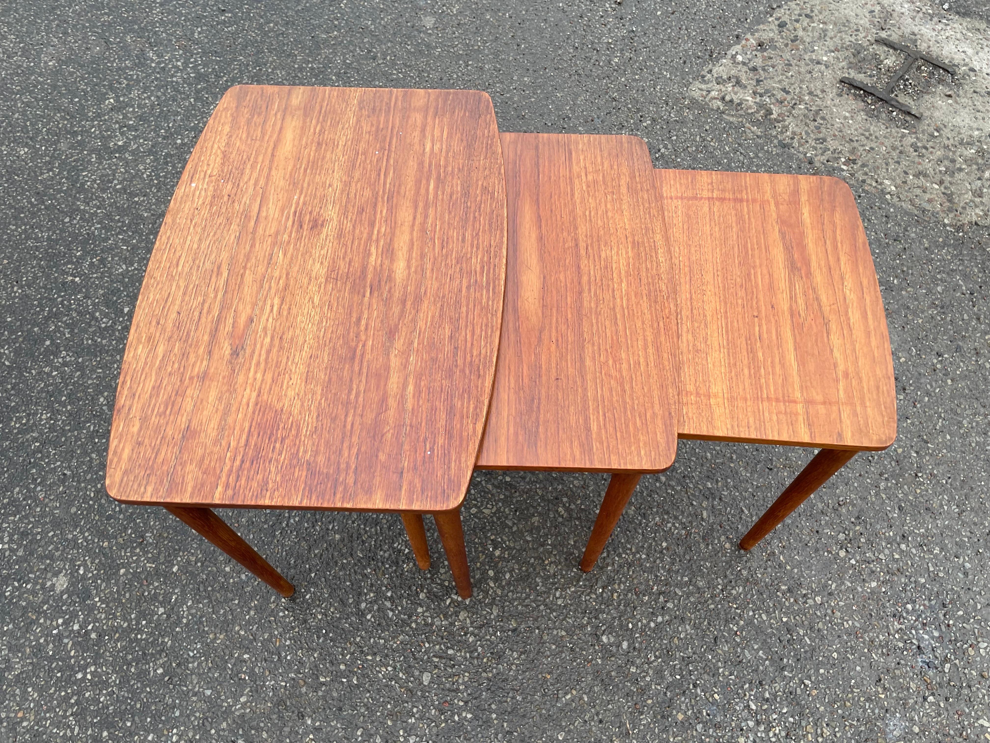 Teak Set of Danish Nesting, Tables from the 1960´S For Sale