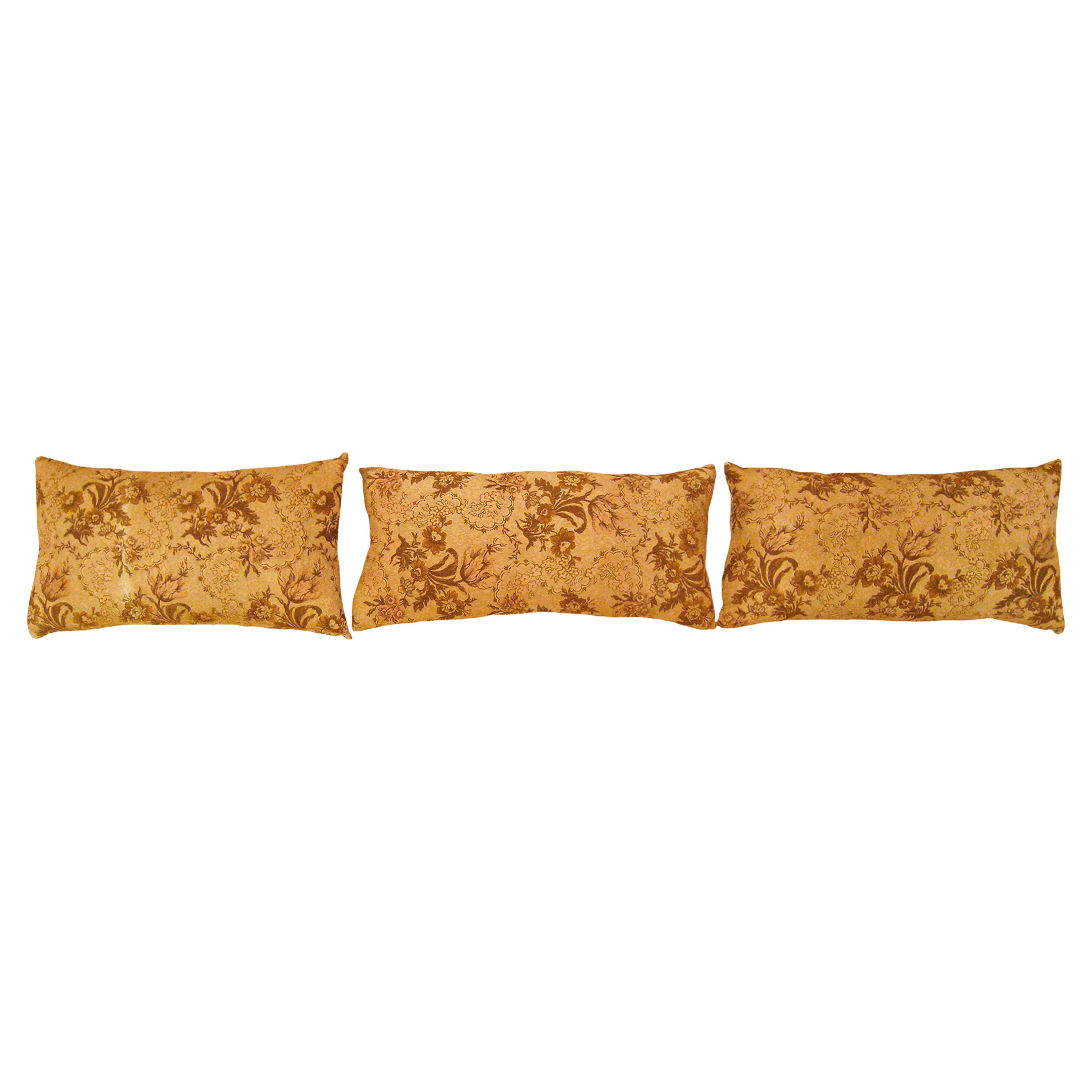 Set di cuscini decorativi antichi in arazzo jacquard con elementi floreali