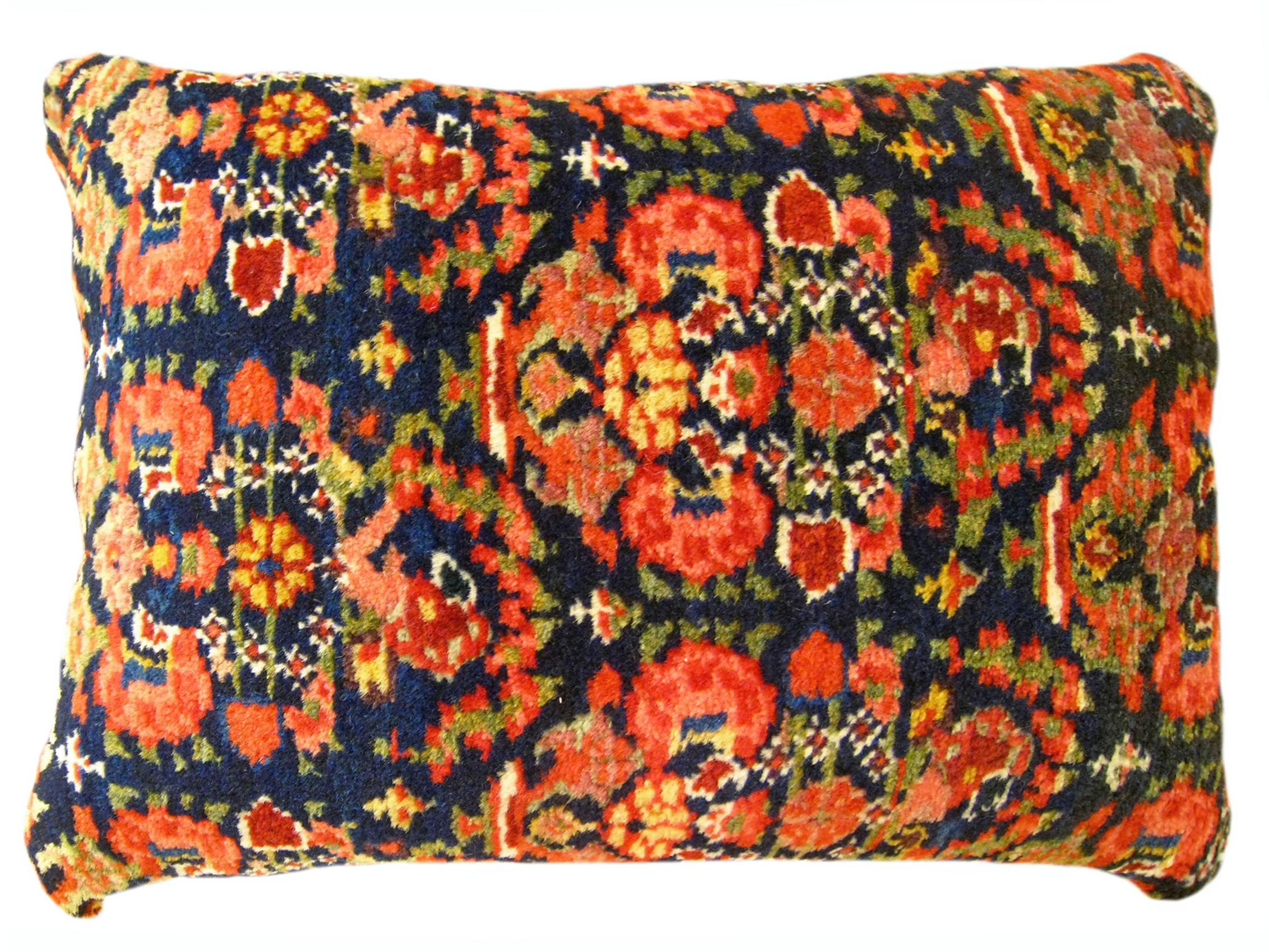 Set of Decorative Antique Persian Malayer Carpet Pillows For Sale 8
