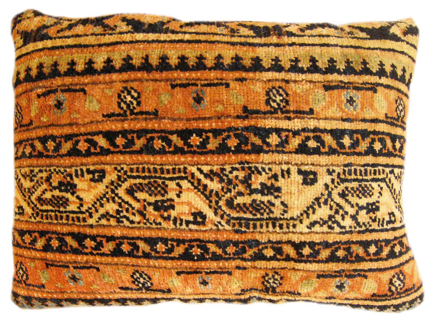 Set of Decorative Antique Persian Saraband Carpet Pillows For Sale 8