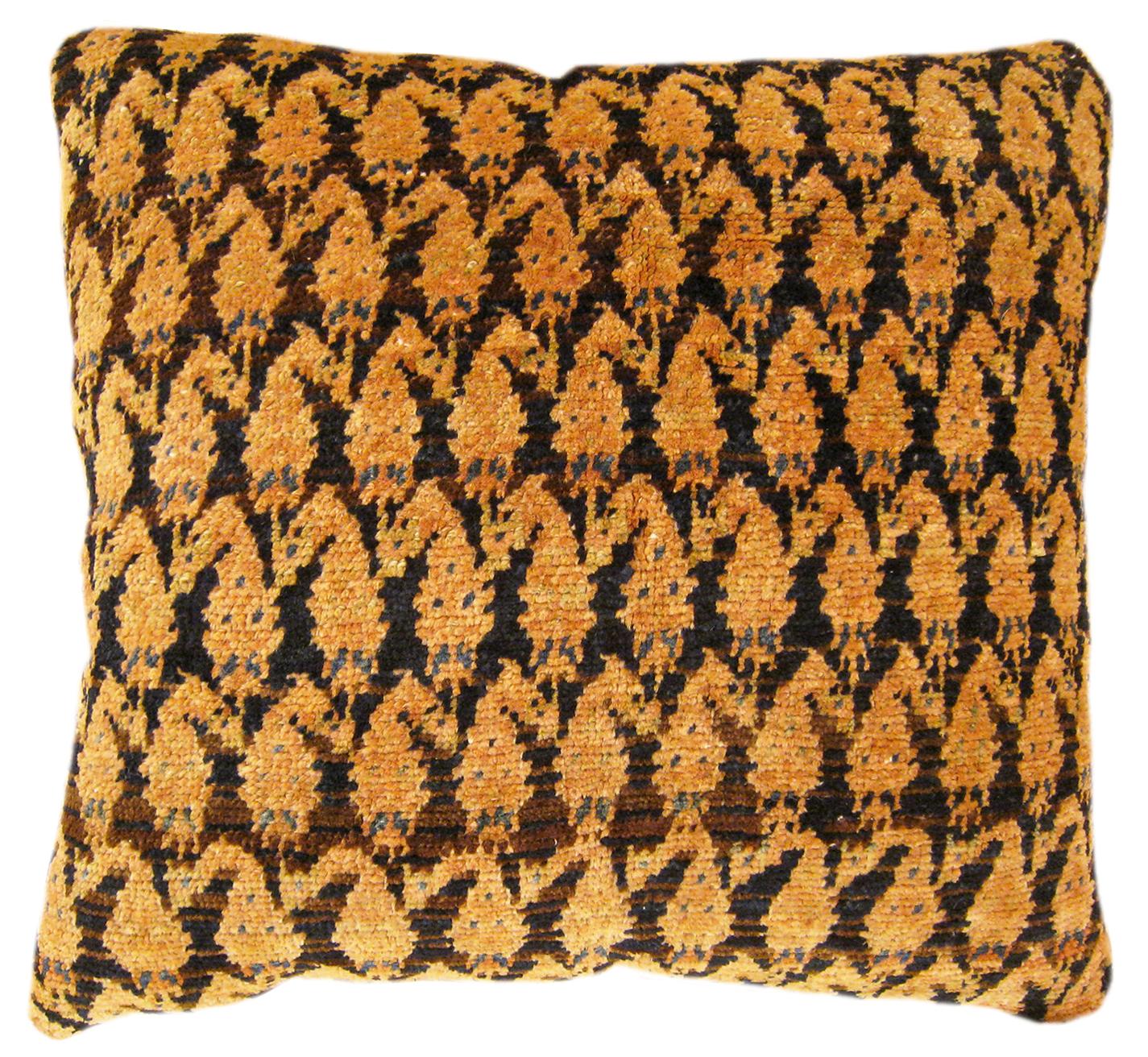 Set of Decorative Antique Persian Saraband Carpet Pillows For Sale 3
