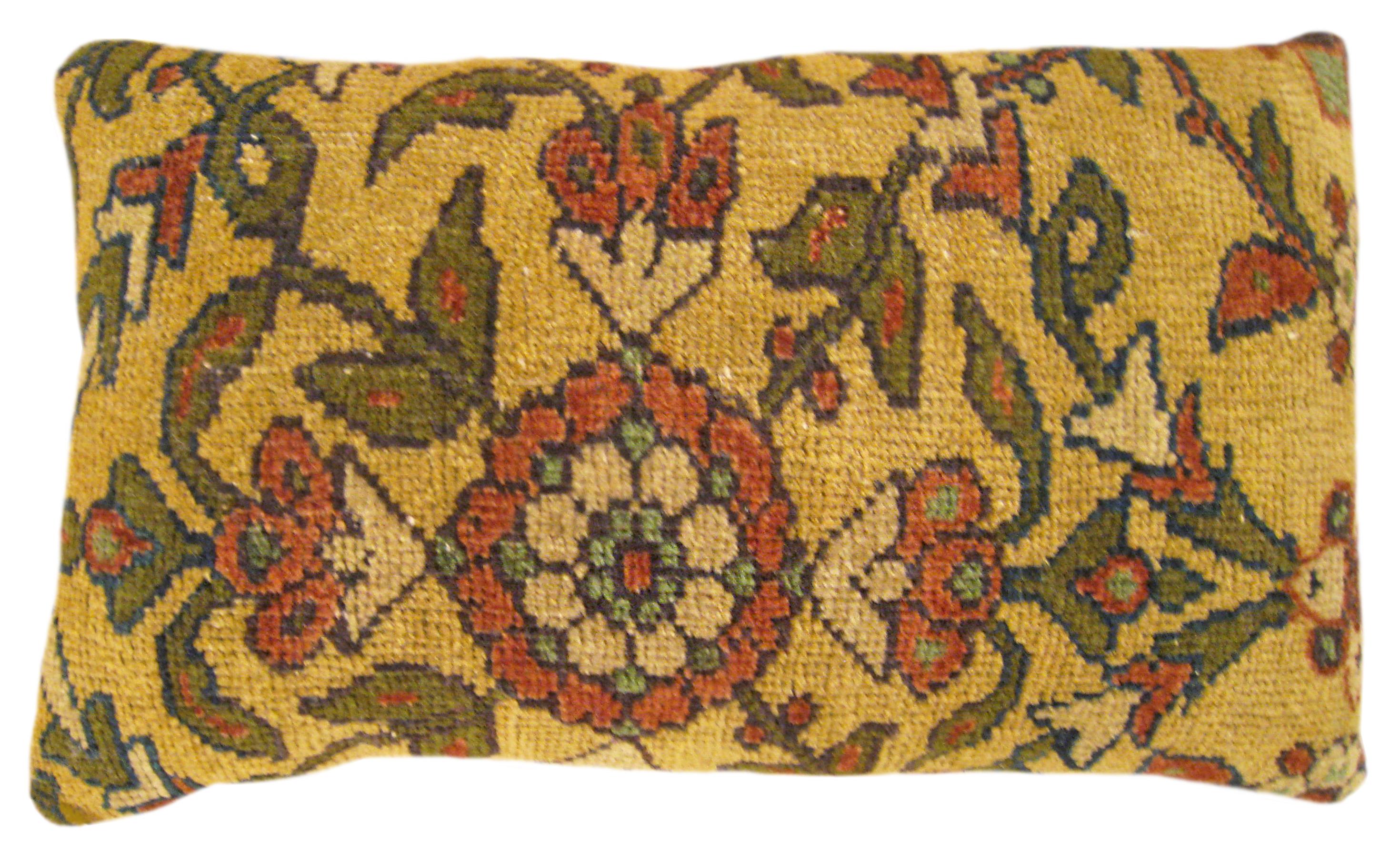 Set dekorativer antiker persischer Sultanabad-Teppichkissen mit Blumenmuster im Angebot 1