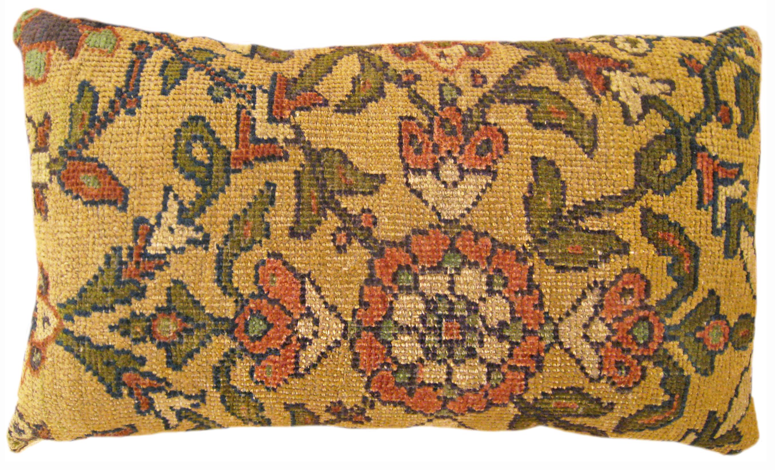 Set dekorativer antiker persischer Sultanabad-Teppichkissen mit Blumenmuster im Angebot 3